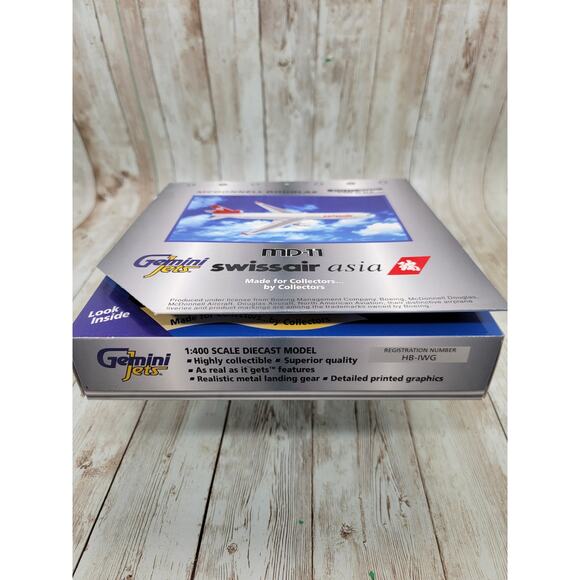 Gemini Jets 1:400 MD-11 Swissair Asia HB-IWG & Passenger Plane A380 Diecast New - Picture 6 of 8